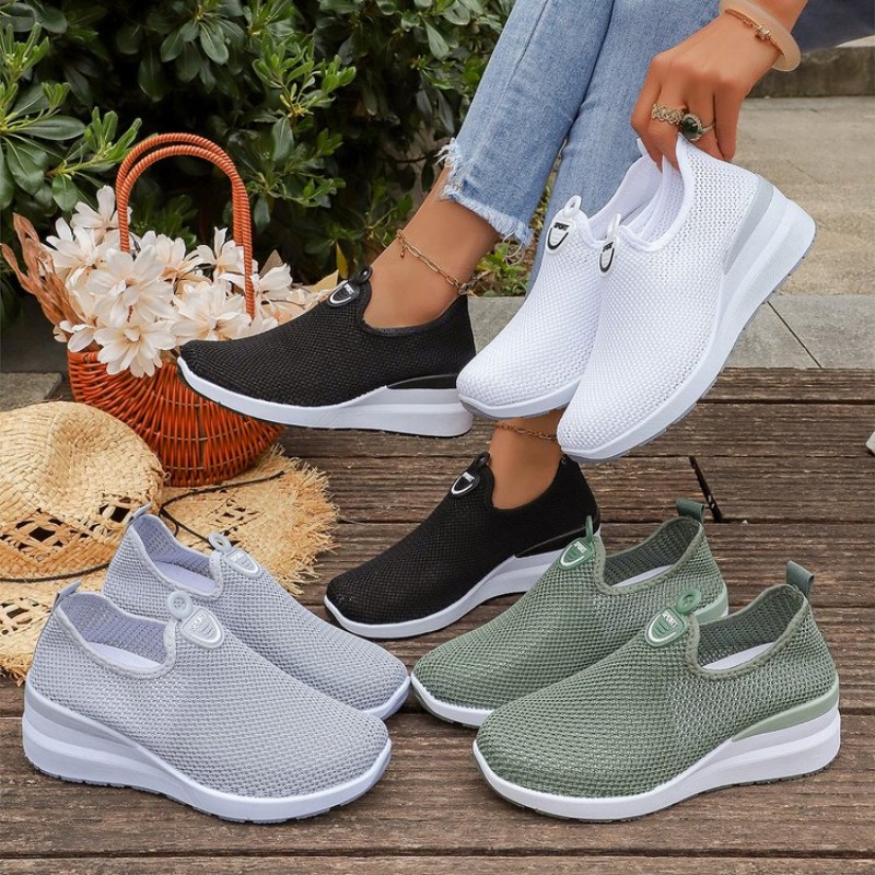Mesh Trainer Breathable - Women's Casual Mesh Sneakers Slip on