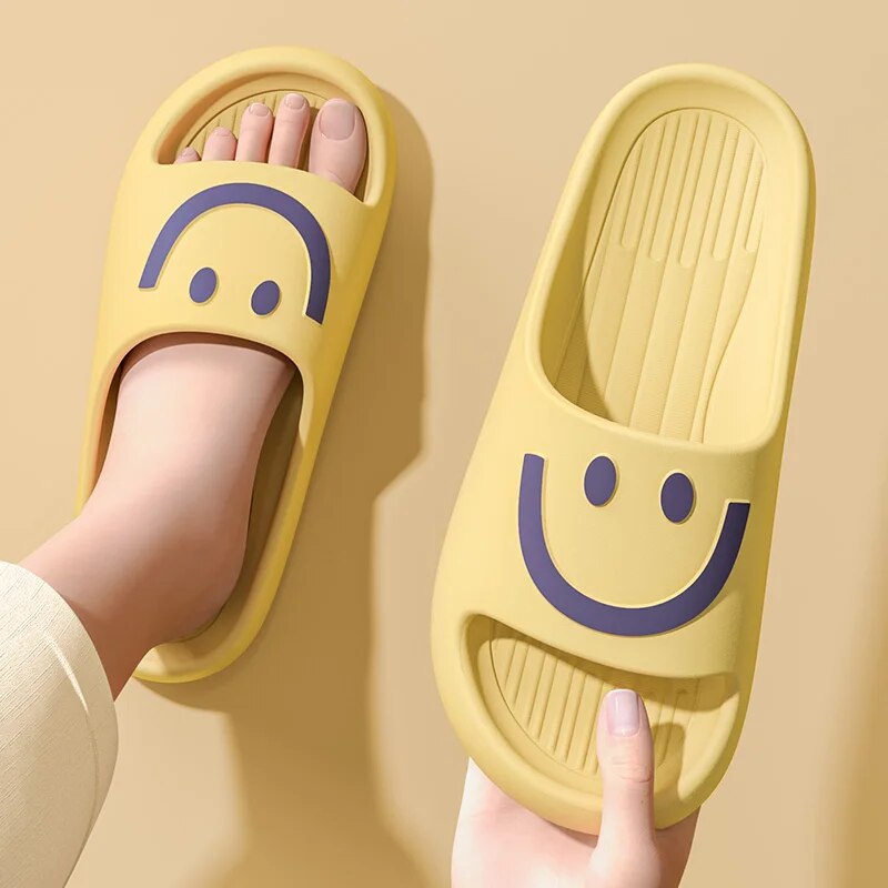 Men'S Shoes For Summer - Smiley Face Cloud Slippers Women Men