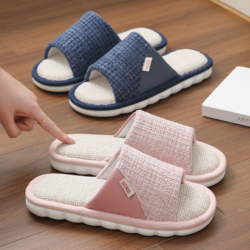 Men'S Shoes For Summer - Linen Slippers For Women Men Breathable