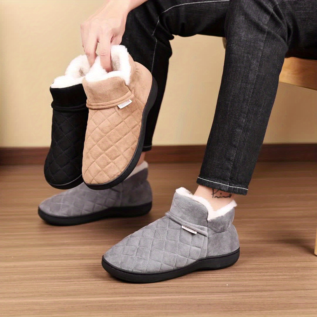 Men Shoes Online - Unisex Winter Cotton Slippers Plush Lined