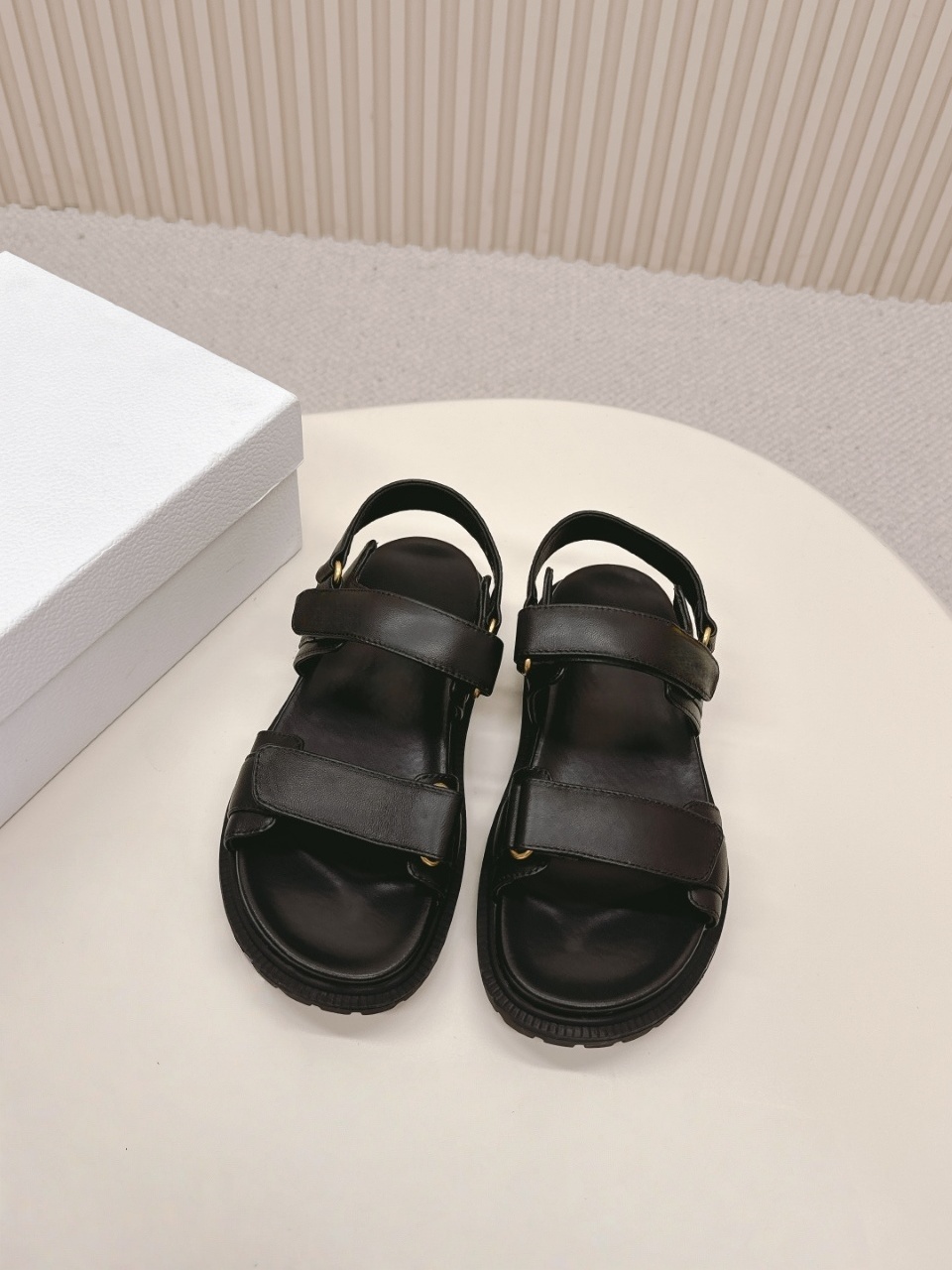 Velcro Strap Sandal - Women's Luxury Platform Sandals with Adjustable