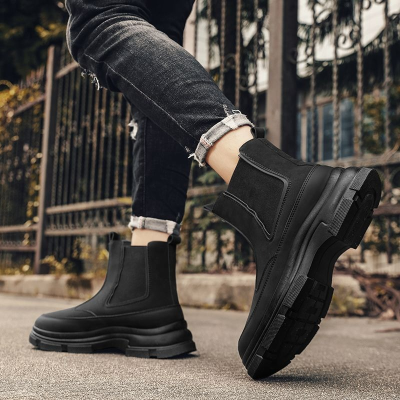Men Shoes Online - Men Chelsea Boots British Style Mid