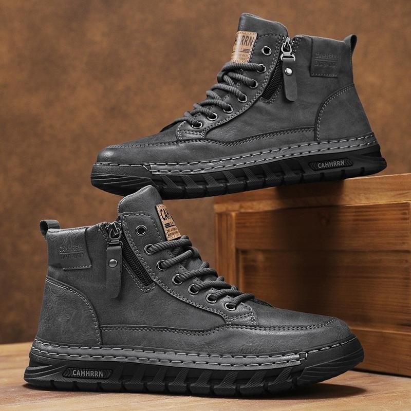 Men Leather High Top Ankle Boo - Men'S Shoes Comfortable Walking recension och pris