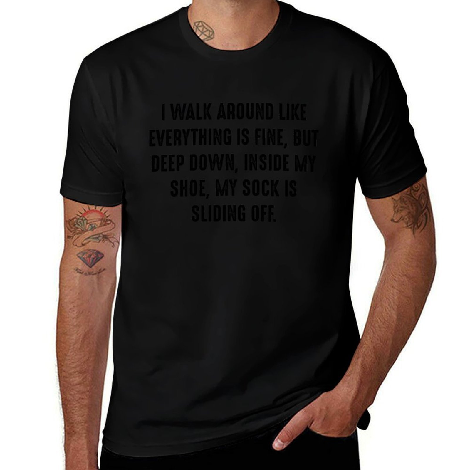 Funny Quote 6 - I walk around  - Men Shoes Quotes recension och pris