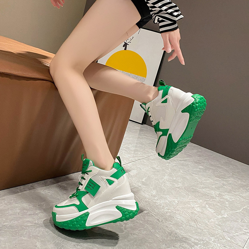 9.5CM Women High Platform Snea - Mesh Trainer Breathable recension och pris