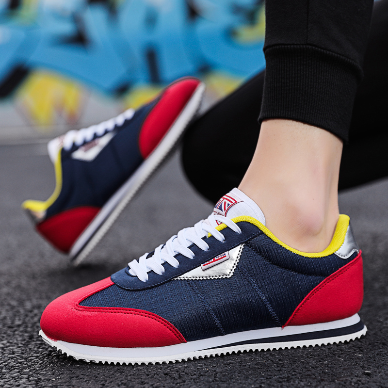 Blue Red Lightweight Sneakers  - Men'S Shoes Half Cut recension och pris